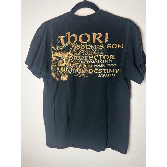 AMON AMARTH Size S Cotton Black Thor T-shirt VTG? - Picture 2 of 5